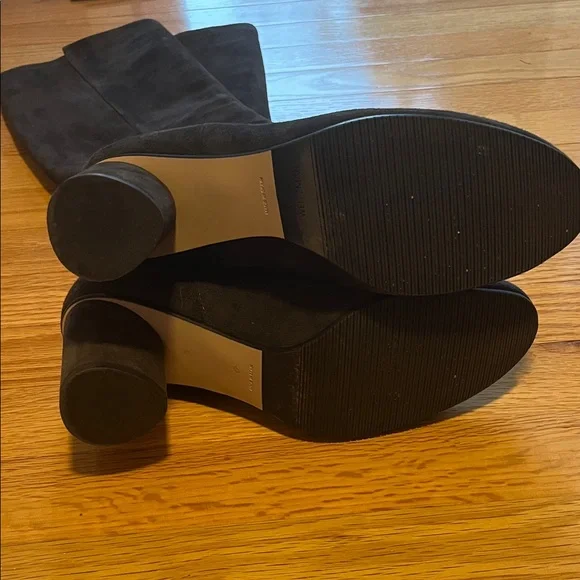 Stuart Weitzman Eloise Asphalt Suede Heeled Boots - Picture 11 of 15